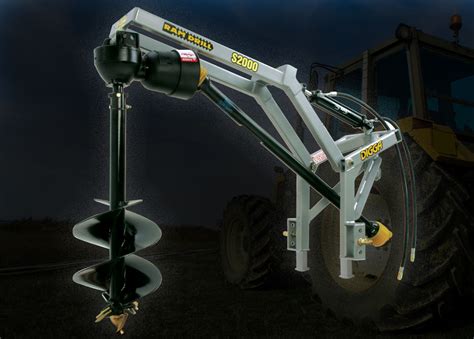 frame mounted post hole digger